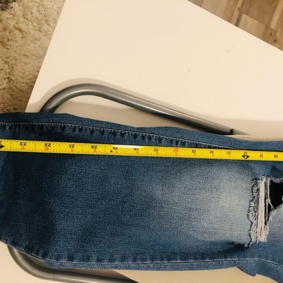 Indigo Fusion Distressed High Waisted Ankle Jeans size 20 stretch jeans - Picture 5 of 5